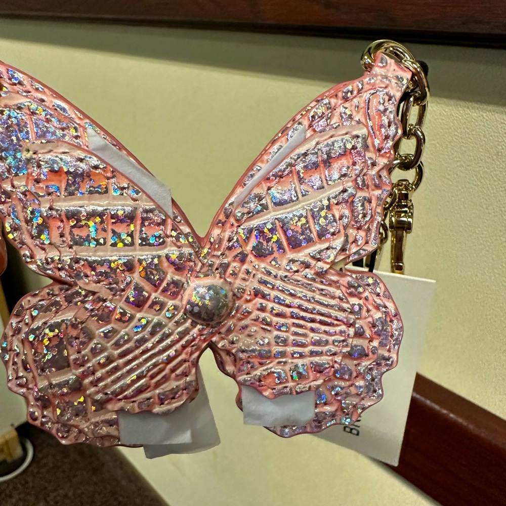 Brahmin Pink Dust Butterfly Tassle-BNWT